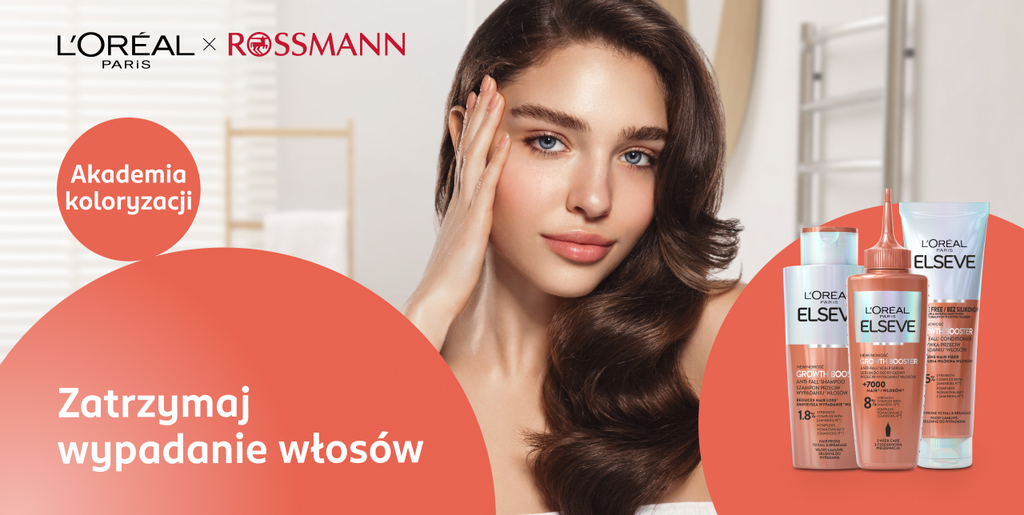 Kobieta próbująca zatrzymać wypadanie włosów z pomocą linii Elseve Growth Booster