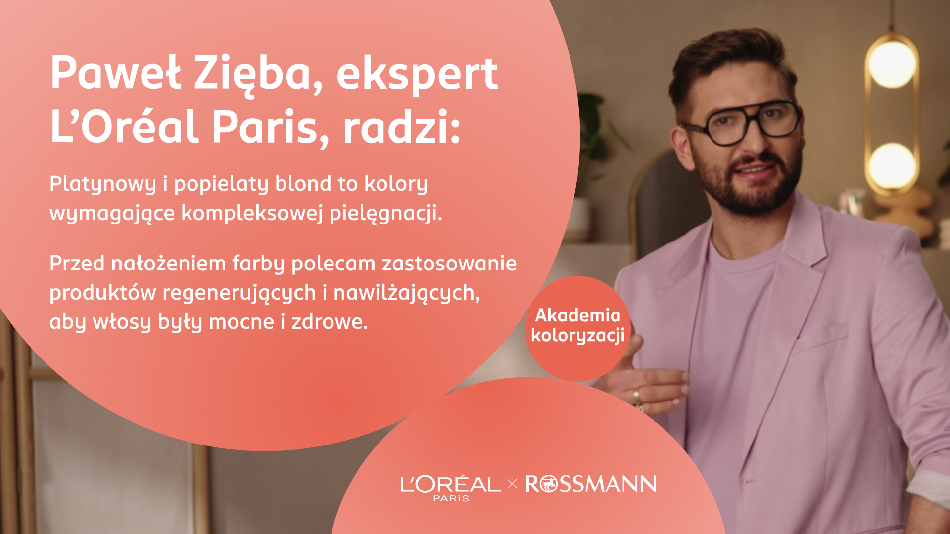 Porada Pawła Zięby, eksperta Akademii Koloryzacji, dotycząca platynowego i popielatego blondu