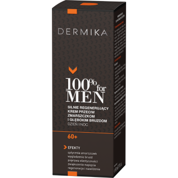 Opakowanie kremu dla mężczyzn Dermika 100% for Men 60+