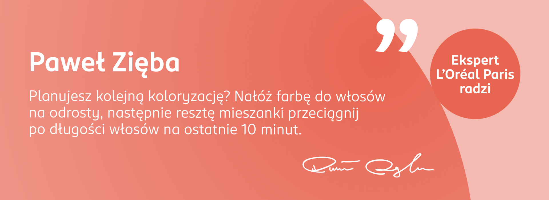 Porada dotycząca aplikowania farby podczas kolejnej koloryzacji – infografika