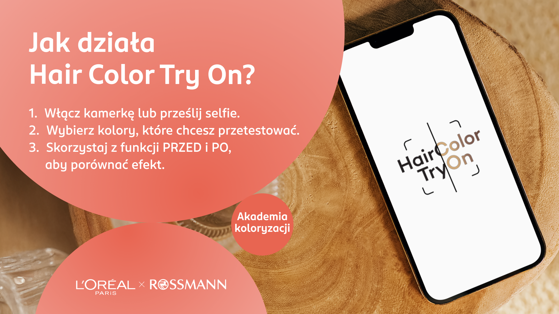Infografika Akademii Koloryzacji promująca Hair Color Try On