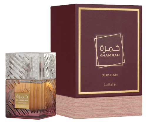 Flakon i opakowanie Lattafa Khamrah Dukhan