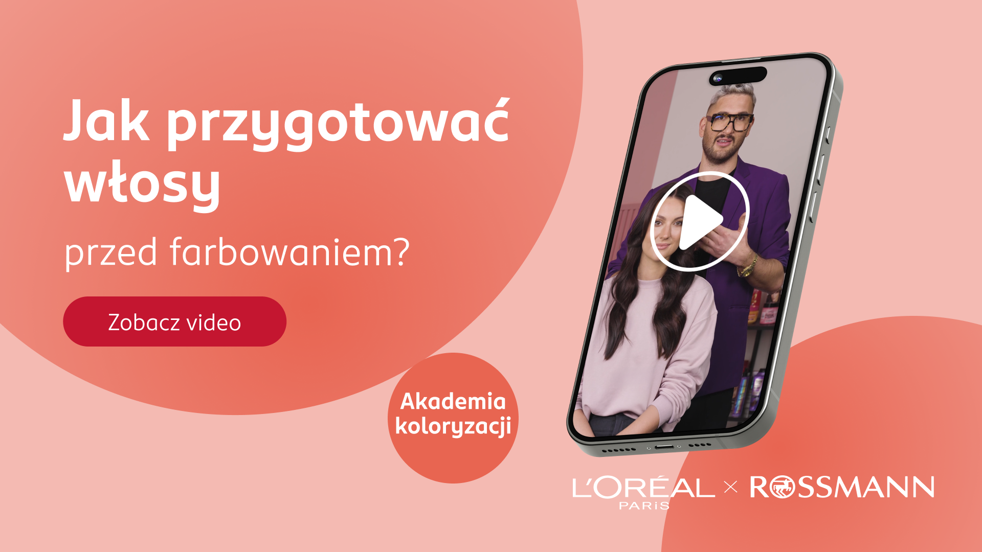 Infografika promująca materiał wideo: Jak przygotować włosy przed farbowaniem.