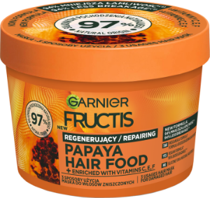 Opakowanie maski do włosów Garnier Fructis Papaya Hair Food