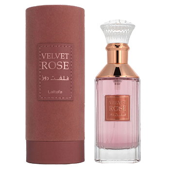 Opakowanie i flakon Lattafa Velvet Rose