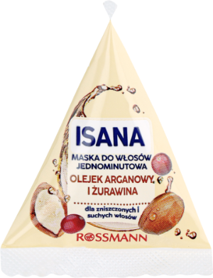 Opakowanie maski do włosów Isana Olejek Arganowy i Żurawina 