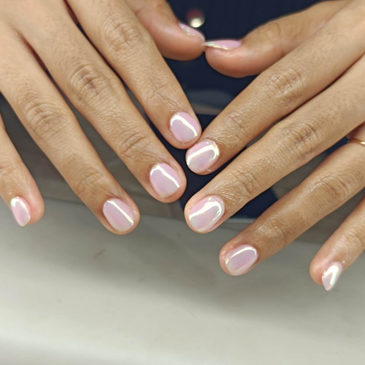 Ślubne glass nails