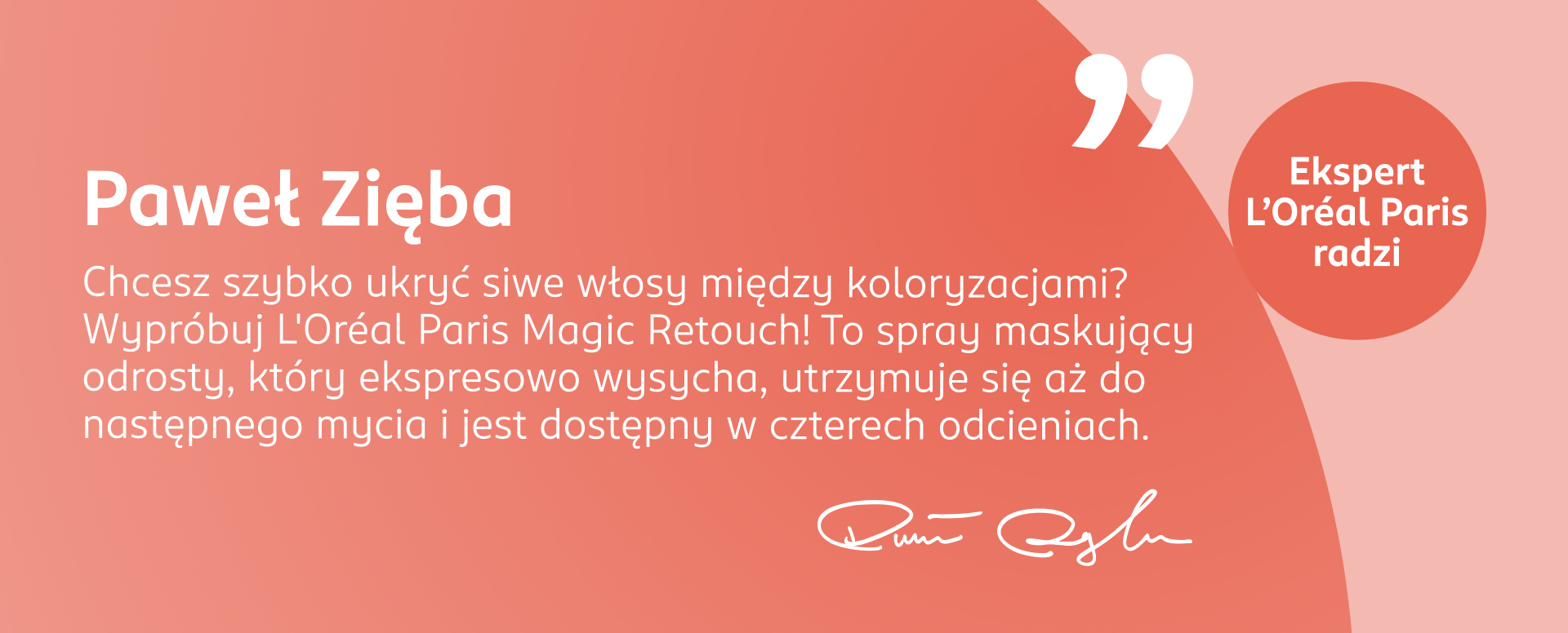 Porada eksperta – spray L'Oréal Paris Magic Retouch na siwe odrosty