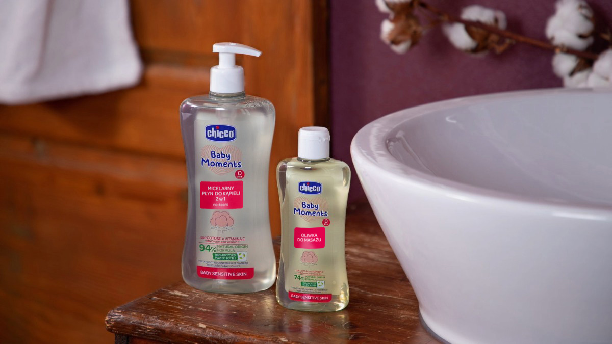 Płyn micelarny do kąpieli oraz oliwka do masażu