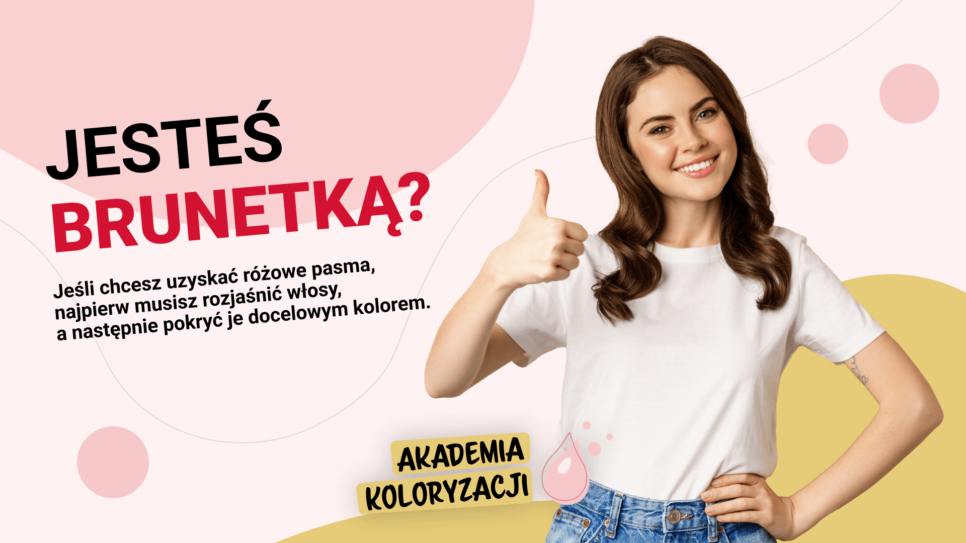 jak przefarbować ciemne włosy na różowo
