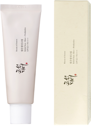 Tubka i opakowanie kremu z SPF Beauty of Joseon SPF 50+ PA++++, Rice + Probiotics