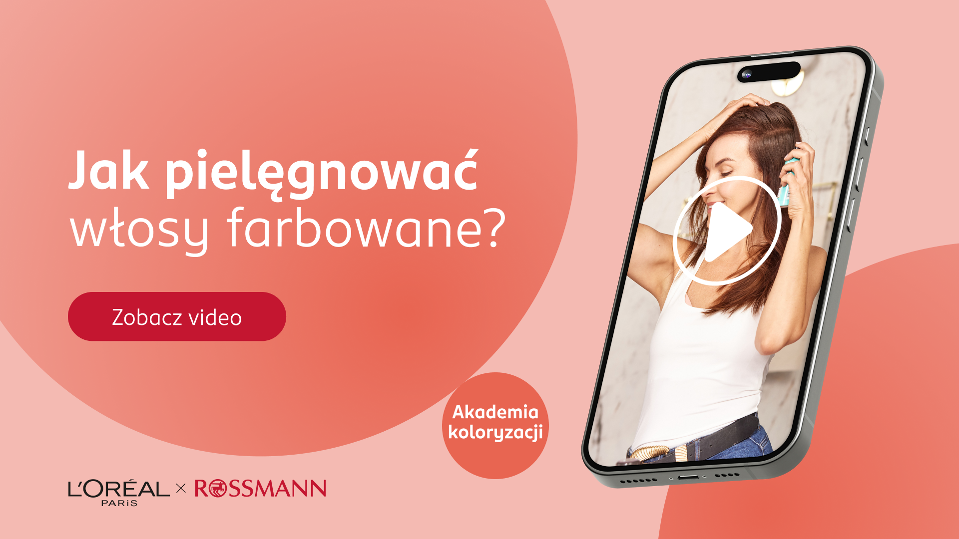  Infografika promująca wideo: Jak pielęgnować włosy farbowane?