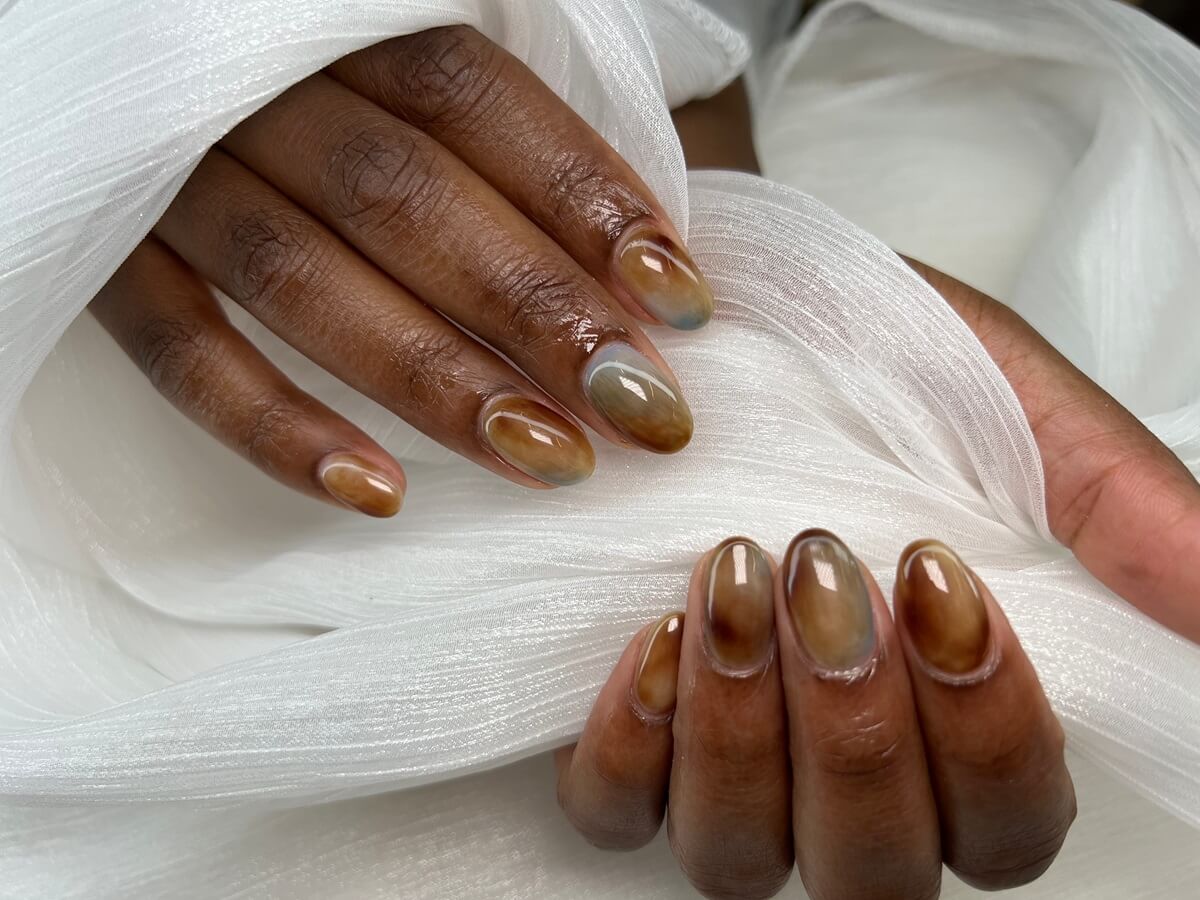 Glass nails z kolorem