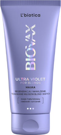 Opakowanie maski do włosów L'biotica Biovax Glamour Ultra Violet for Blond 