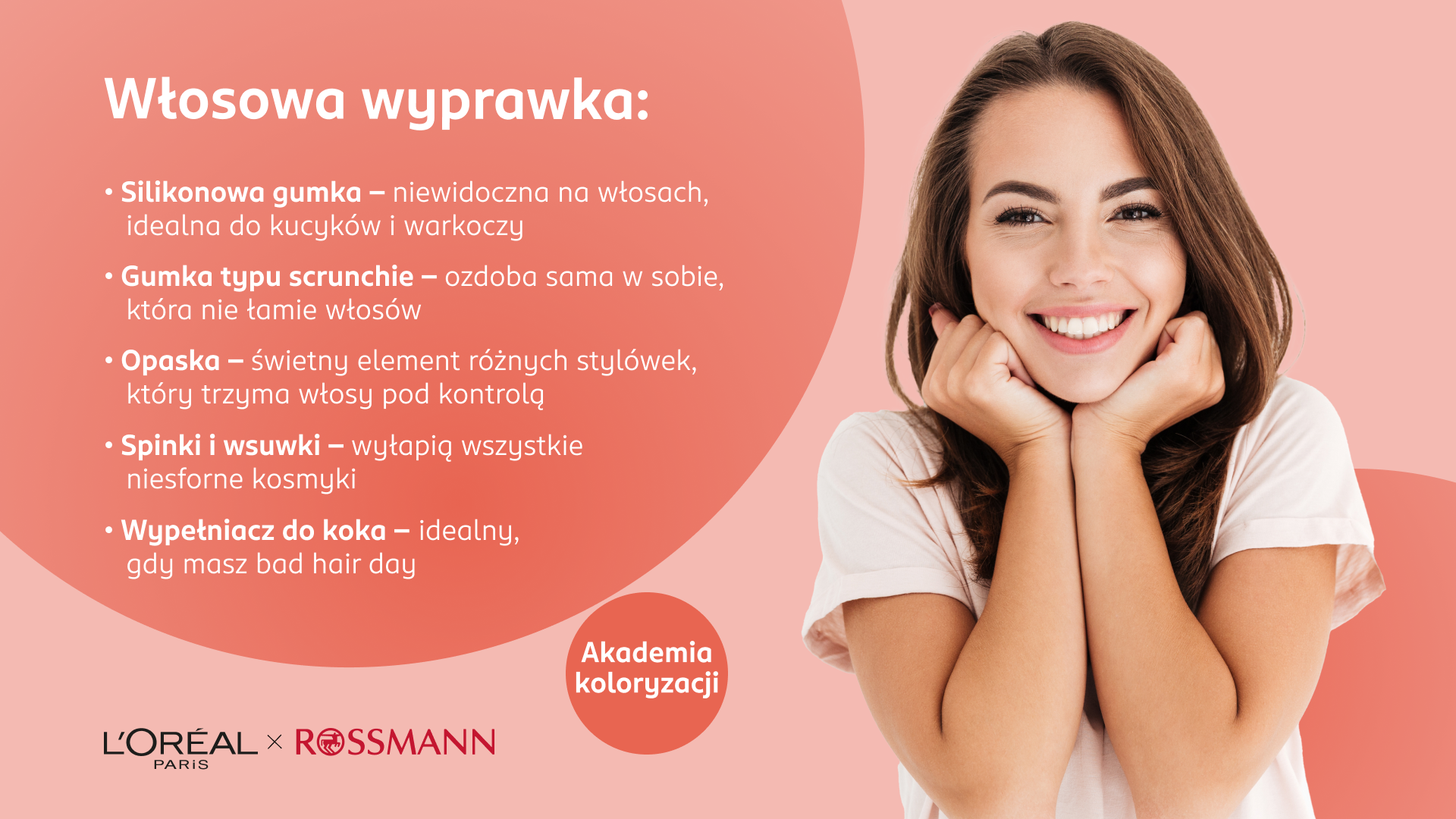 Młoda kobieta nie może się doczekać, aż skompletuje całą włosową wyprawkę.